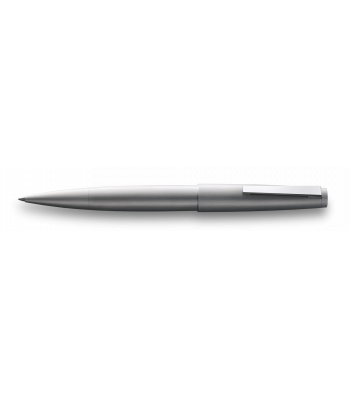 Ручка-ролер Lamy 2000 Нержавіюча сталь / Стрижень M63 1,0 мм Чорний