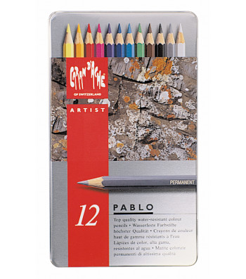 Набір Водостійких Олівців Caran d'Ache Pablo® - 12 кольорів