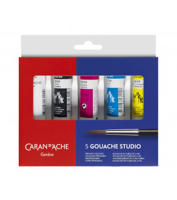 Фарба Гуаш Caran d'Ache Gouache Studio 5 кольорів по 21 мл