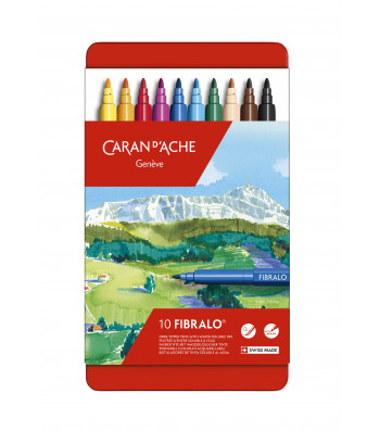 Набір Акварельних Фломастерів Caran d'Ache Fibralo - 10 кольорів