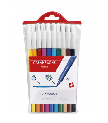 Набір Акварельних Фломастерів Caran d'Ache Fancolor - 10 кольорів