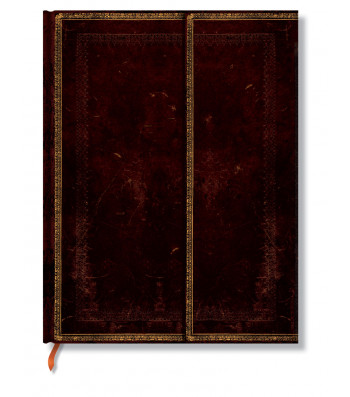 Записник Paperblanks Стара Шкіра – Чорний Марокканський великий Лінійка
