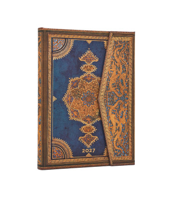 Щотижневик горизонтальний Paperblanks 2027 Сефевід Індиго / середній