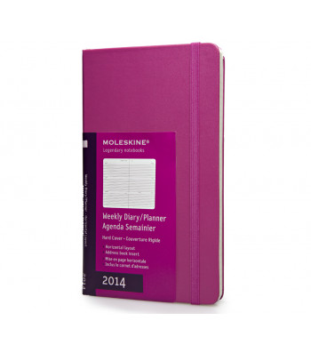 Щотижневик горизонтальний Moleskine 2014 середній Рожевий