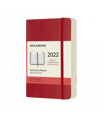 Щоденник Moleskine 2022 кишеньковий Червоний М’який