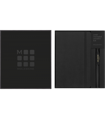 Набір Moleskine x Kaweco (Чорний записник середній + Ручка-ролер)