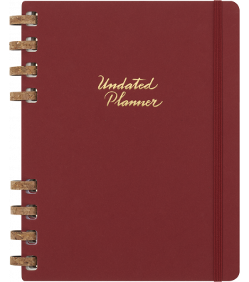 Щотижневик з місцем для дат Moleskine Spiral великий Вишневий