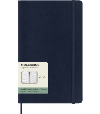 Щотижневик Moleskine 2025 середній Сапфір М’який
