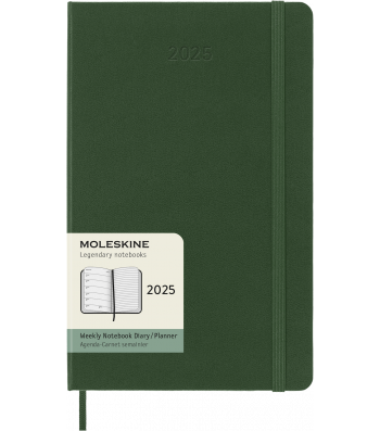 Щотижневик Moleskine 2025 середній Миртовий Зелений