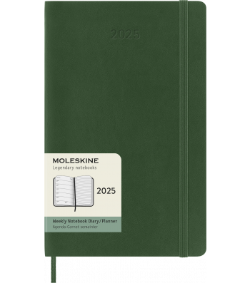 Щотижневик Moleskine 2025 середній Миртовий Зелений М’який