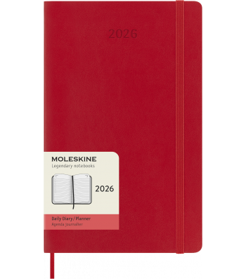 Щоденник Moleskine 2026 середній Червоний М’який