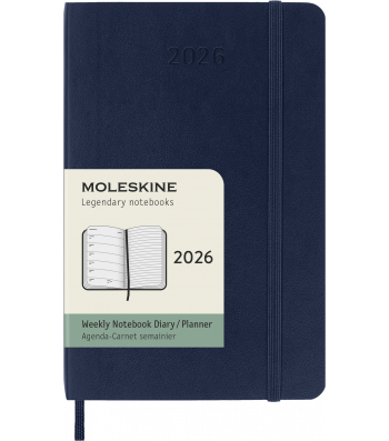 Щотижневик Moleskine 2026 кишеньковий Сапфір М’який