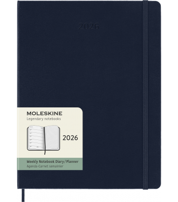 Щотижневик Moleskine 2026 великий Сапфір