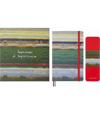 Подарунковий набір Moleskine Impressionism (Записник середній нелінований + 6 акварельних олівців)