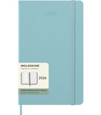Щотижневик Moleskine 2026 середній Аквамарин