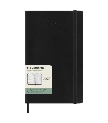 Щотижневик Moleskine 2027 середній Чорний М’який