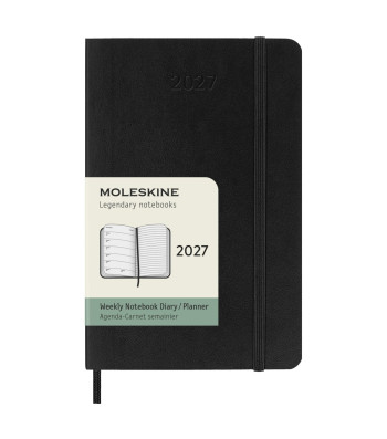 Щотижневик Moleskine 2027 кишеньковий Чорний М’який