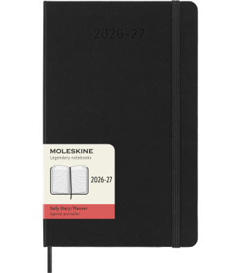 Щоденник Moleskine 2026-2027 середній Чорний