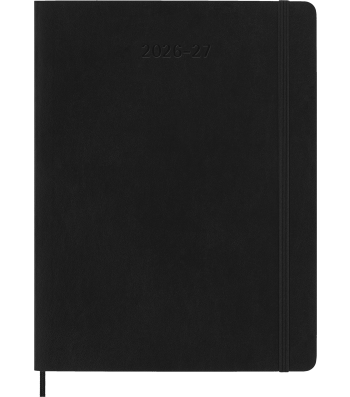Щотижневик Moleskine 2026-2027 великий Чорний М’який