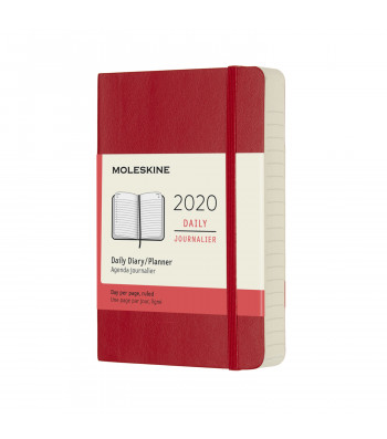 Щоденник Moleskine 2020 кишеньковий Червоний М’який