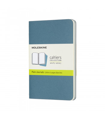 Набір зошитів Moleskine Cahier кишеньковий Нелінований Жвавий Блакитний