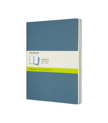 Набір зошитів Moleskine Cahier великий Нелінований Жвавий Блакитний