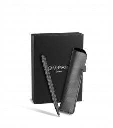 Ручка Caran d'Ache Ecridor Black Edition Чорна + Шкіряний чохол