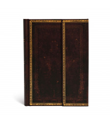 Записник Paperblanks Стара Шкіра – Чорний Марокканський середній Лінійка