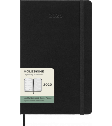 Щотижневик Moleskine 2025 середній Чорний