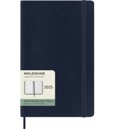 Щотижневик Moleskine 2025 середній Сапфір М’який