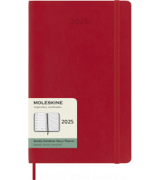 Щотижневик Moleskine 2025 середній Червоний М’який