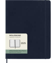 Щотижневик Moleskine 2025 великий Сапфір М’який