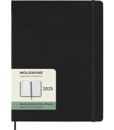 Щотижневик Moleskine 2025 великий Чорний