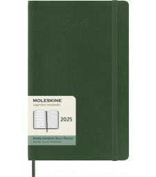 Щотижневик Moleskine 2025 середній Миртовий Зелений М’який