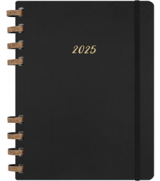 Щотижневик Moleskine 2025 Spiral великий Чорний