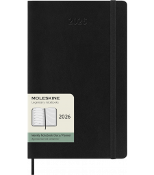 Щотижневик Moleskine 2026 середній Чорний М’який