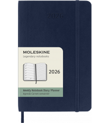 Щотижневик Moleskine 2026 кишеньковий Сапфір М’який
