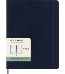 Щотижневик Moleskine 2026 великий Сапфір М’який