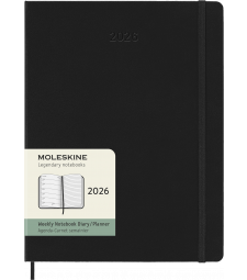 Щотижневик Moleskine 2026 великий Чорний