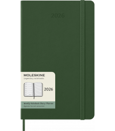 Щотижневик Moleskine 2026 середній Миртовий Зелений