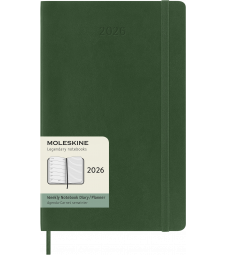 Щотижневик Moleskine 2026 середній Миртовий Зелений М’який