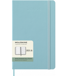 Щотижневик Moleskine 2025-2026 середній Аквамарин