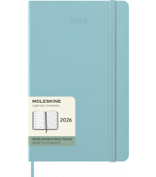 Щотижневик Moleskine 2026 середній Аквамарин