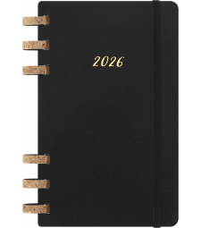 Щотижневик Moleskine 2026 Spiral середній Чорний м’який