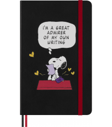 Записник Moleskine Peanuts Admirer середній / Лінійка Чорний