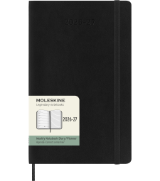 Щотижневик Moleskine 2026-2027 середній Чорний М’який