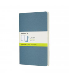 Набір зошитів Moleskine Cahier середній Нелінований Жвавий Блакитний